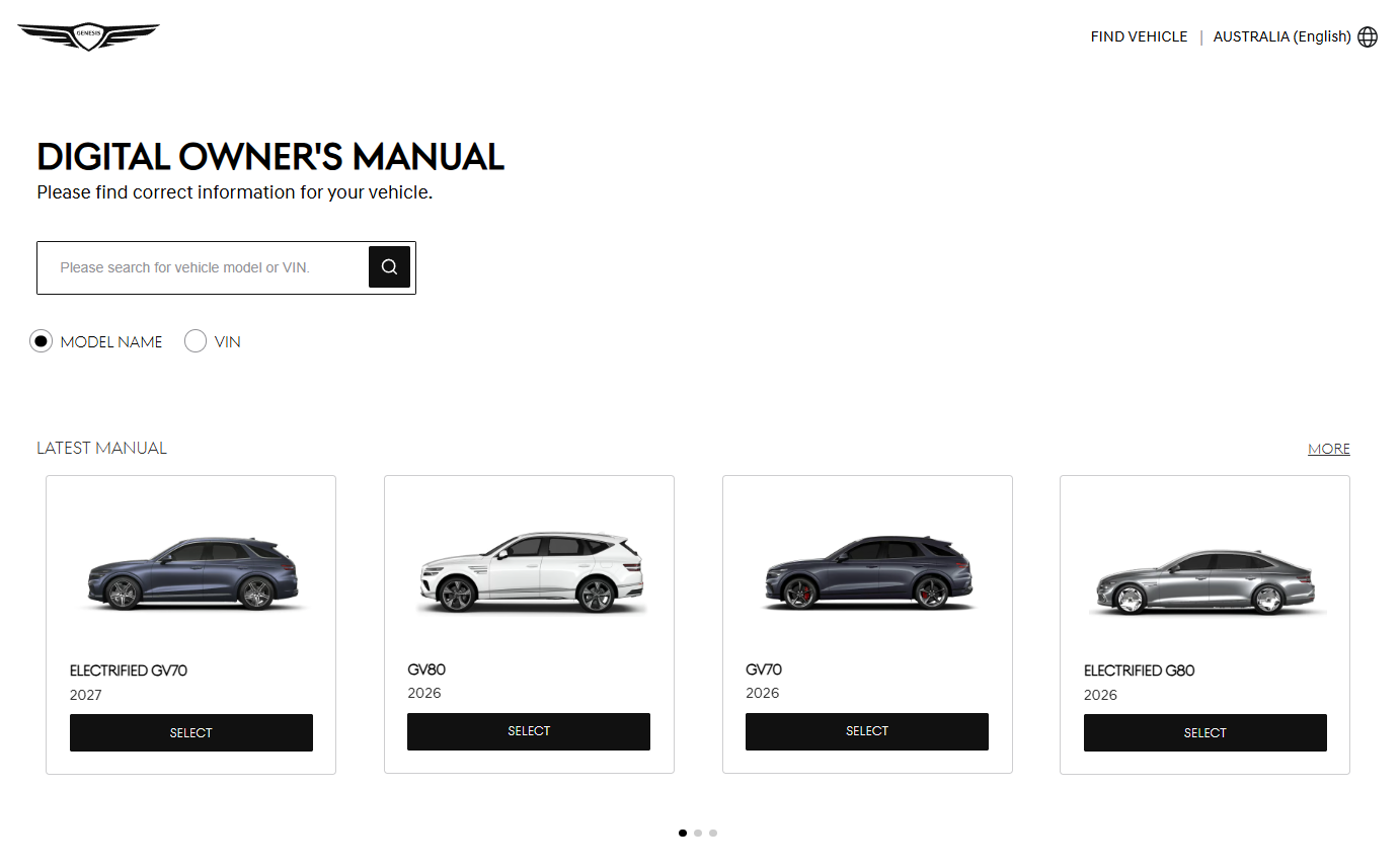 Genesis Owners Manual