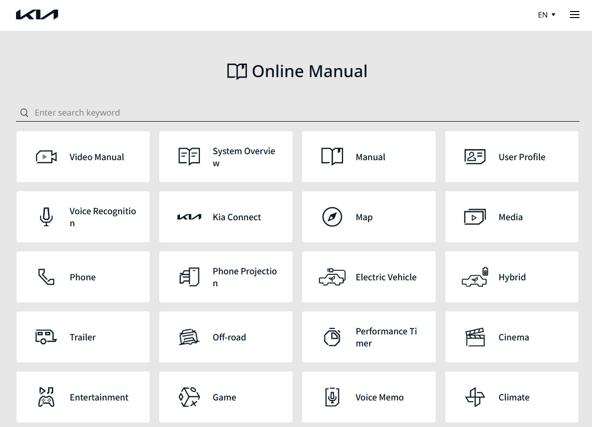 Digital Manual for Kia